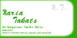 maria takats business card