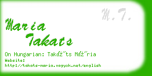 maria takats business card